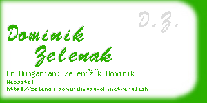 dominik zelenak business card